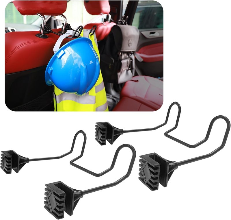 GODLIY Hard Hat Holder for Truck Seat - Work Truck Accessories for Hard Hat & Safety Vest,Car Back Seat Headrest Hooks for Men (2 PCS) - Image 1